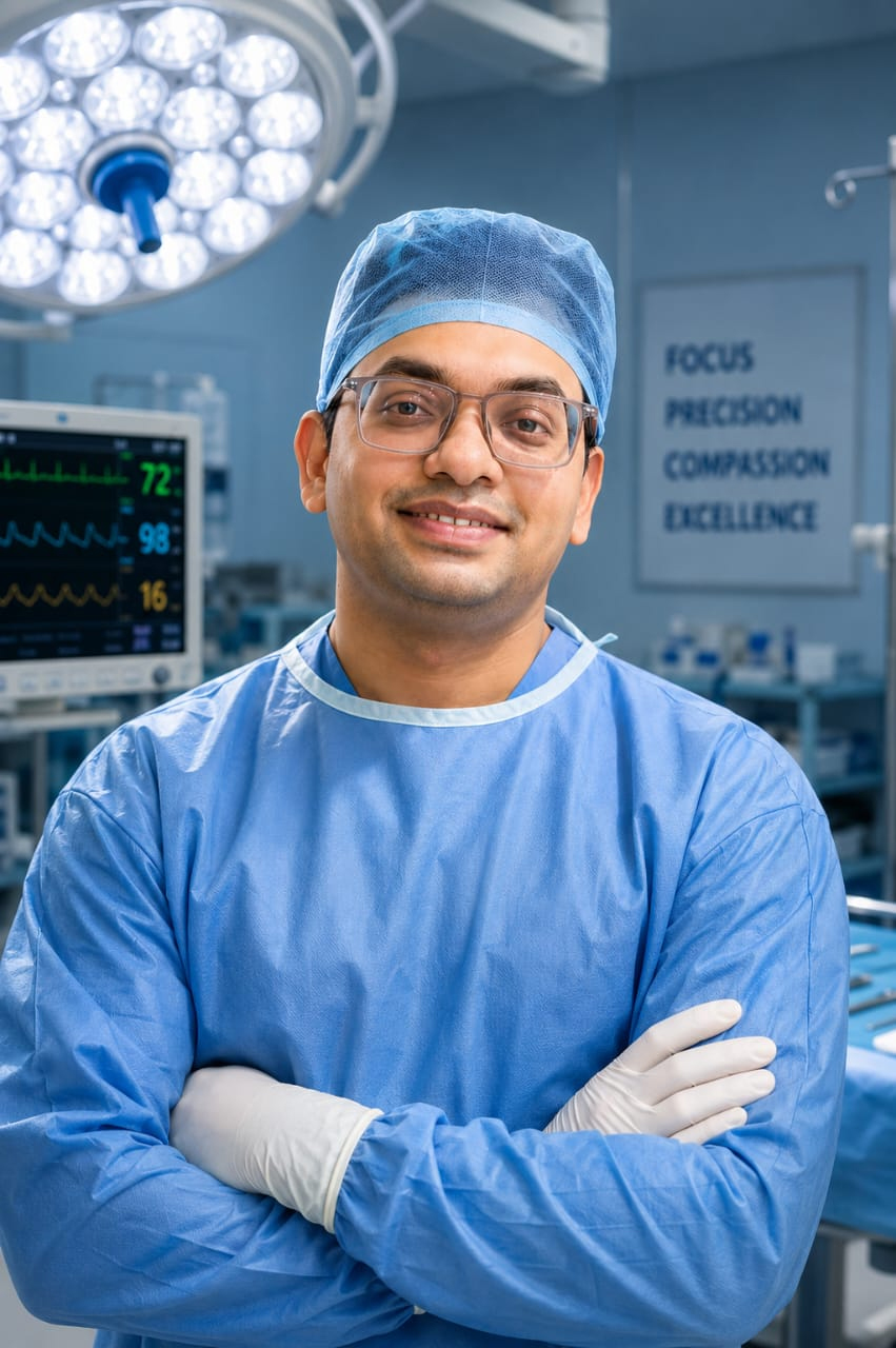 Dr. Prakhar Kumar in the operating room